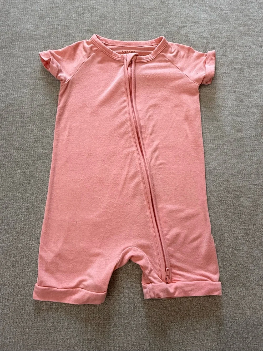 Little Sleepies Peach Shorty Zippy 6-12 Months